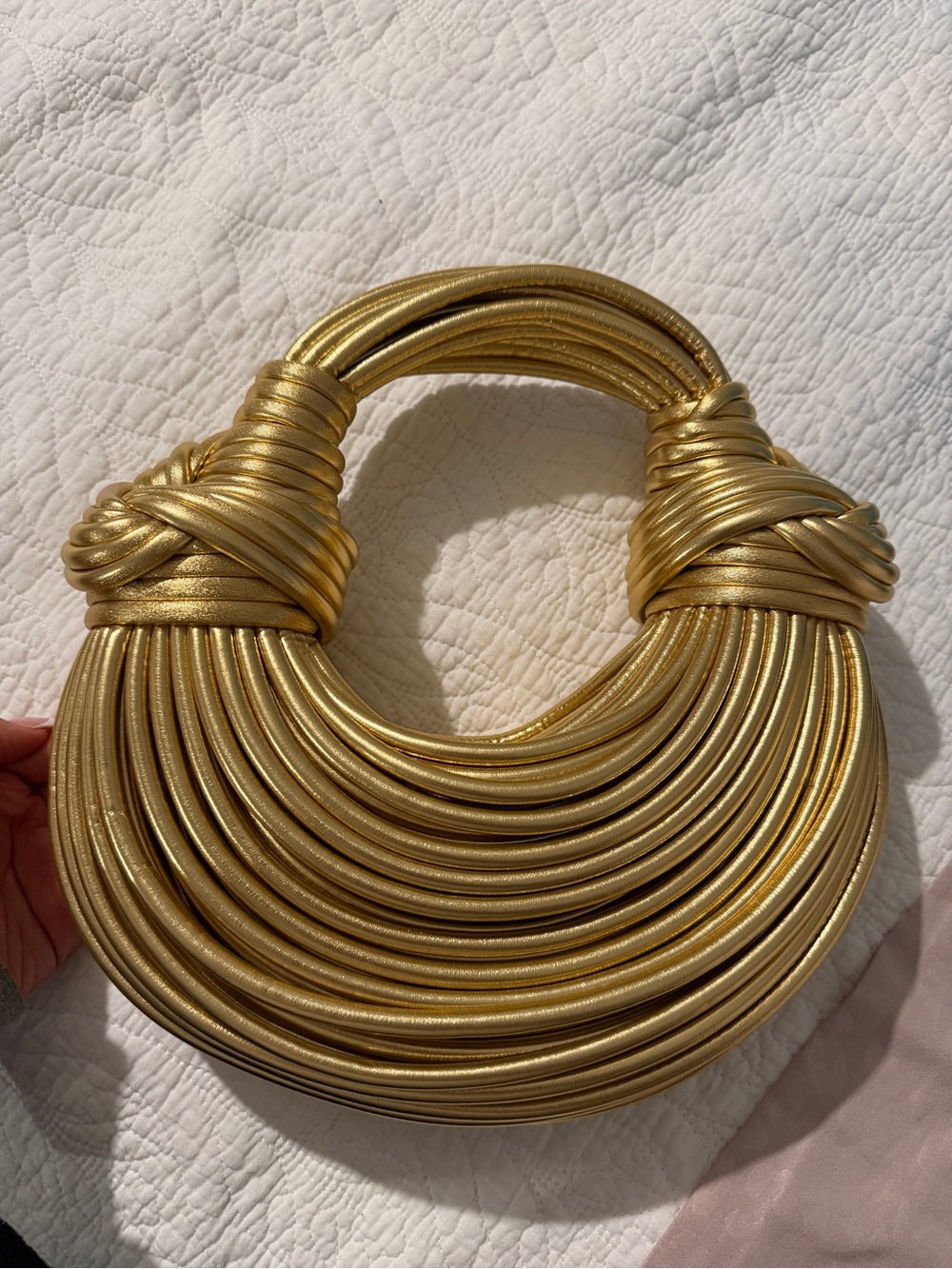 Gold Statement Coil-Style Women's Handbag